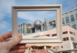 Diverse commercial real estate buildings for rent, showing retail, office, and industrial spaces