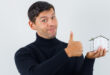 First-time homebuyers reviewing their finances and budget for buying a house