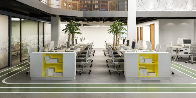 Different types of commercial space available for rent including office, retail, and industrial buildings