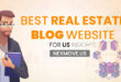 A visual representation of guest blogging, with a writer's hand on a keyboard and interconnected websites, symbolizing the dofollow backlink and SEO benefits of contributing to platforms like nexmove.us.