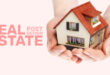 A vibrant collection of diverse real estate post design examples displayed on a smartphone screen, showcasing engaging property listings and informational graphics on social media.