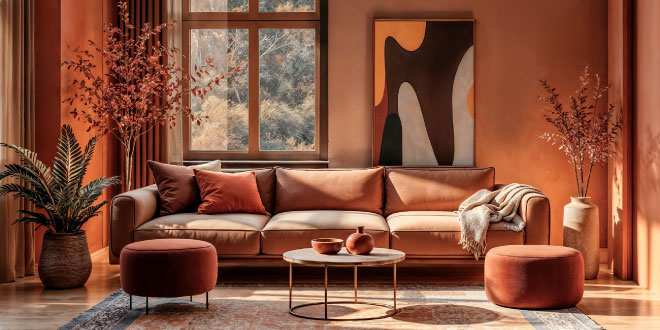 Kitchen counter with invisible smart home technology charging a smartphone.